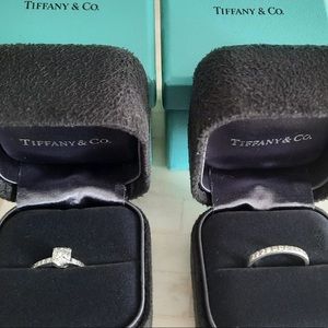 Tiffany & Co engagement ring and band